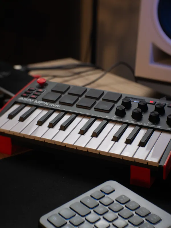Controller con pad e tastiera, in primo piano